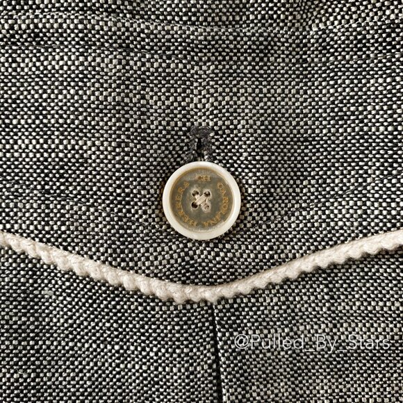 CAROLINA HERRERA Linen & Silk Blend Button-Front Pencil Skirt - EUC - Size 8 - Picture 7 of 17